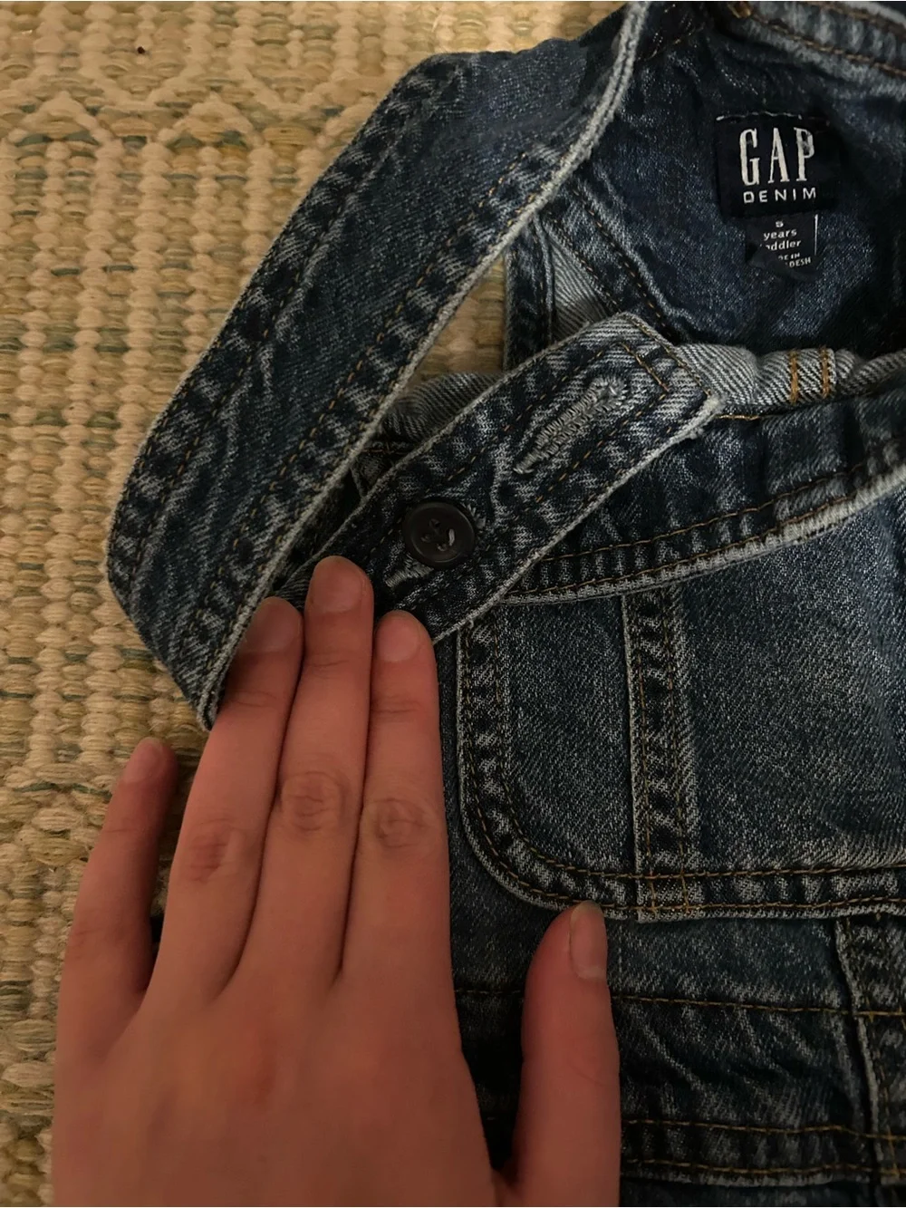 Unisex Kids Denim Overalls